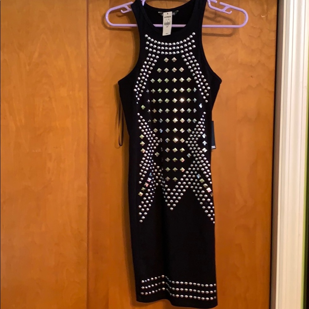Black jeweled cloth dress